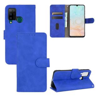 For DOOGEE N20 Pro Solid Color Skin Feel Magnetic Buckle Horizontal Flip Calf Texture PU Leather Case with Holder & Card Slots & Wallet(Blue)