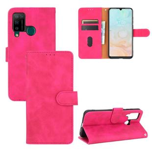 For DOOGEE N20 Pro Solid Color Skin Feel Magnetic Buckle Horizontal Flip Calf Texture PU Leather Case with Holder & Card Slots & Wallet(Rose Red)