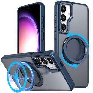 For Samsung Galaxy S23 FE 5G Kalebol 360-degree Rotating MagSafe Magnetic Holder Phone Case(Blue)