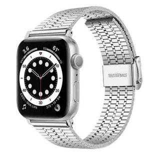 For Apple Watch 38 / 40 / 41 / S10 42mm xDfind Seven Beads Buckle Stainless Steel Watch Band(Silver)