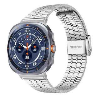 For Samsung Galaxy Watch Ultra / Ultra 2025 xDfind Seven Beads Buckle Stainless Steel Watch Band(Silver)
