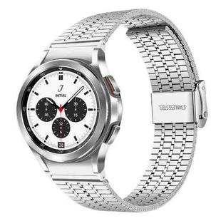For Samsung Galaxy Watch 7 / 6 / 5 / FE xDfind Seven Beads Buckle Stainless Steel Watch Band(Silver)