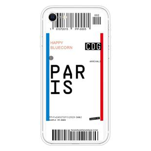 For iPhone SE 2022 / SE 2020 / 8 / 7 Boarding Pass Series TPU Phone Protective Case(Paris)