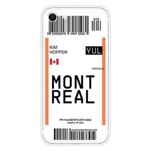 For iPhone SE 2022 / SE 2020 / 8 / 7 Boarding Pass Series TPU Phone Protective Case(Montreal)
