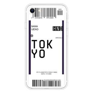 For iPhone SE 2022 / SE 2020 / 8 / 7 Boarding Pass Series TPU Phone Protective Case(Tokyo)