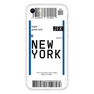 For iPhone SE 2022 / SE 2020 / 8 / 7 Boarding Pass Series TPU Phone Protective Case(New York)