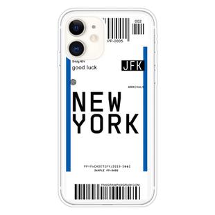 For iPhone 11 Boarding Pass Series TPU Phone Protective Case(New York)