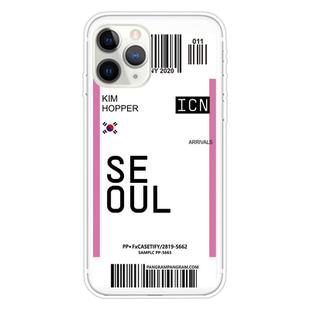 For iPhone 11 Pro Boarding Pass Series TPU Phone Protective Case(Flag of Seoul)