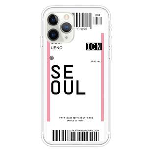 For iPhone 11 Pro Boarding Pass Series TPU Phone Protective Case(Seoul)