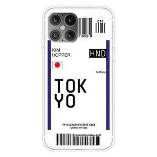 For iPhone 12 mini Boarding Pass Series TPU Phone Protective Case(Flag of Tokyo)