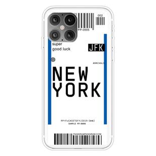 For iPhone 12 mini Boarding Pass Series TPU Phone Protective Case(New York)