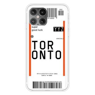 For iPhone 12 mini Boarding Pass Series TPU Phone Protective Case(Toronto)