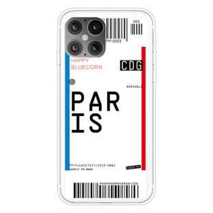 For iPhone 12 Pro Max Boarding Pass Series TPU Phone Protective Case(Paris)