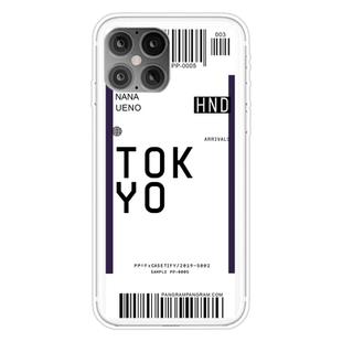 For iPhone 12 Pro Max Boarding Pass Series TPU Phone Protective Case(Tokyo)