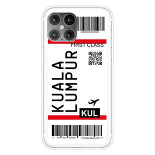 For iPhone 12 Pro Max Boarding Pass Series TPU Phone Protective Case(Kualalumpur)