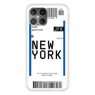 For iPhone 12 Pro Max Boarding Pass Series TPU Phone Protective Case(New York)