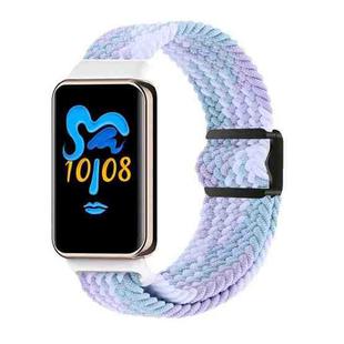 For Honor Band 10 / 9 xDfind Magnetic Buckle Nylon Braid Watch Band(Violet)