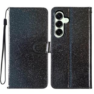 For Samsung Galaxy M36 5G Glitter Powder Flip Leather Phone Case(Black)