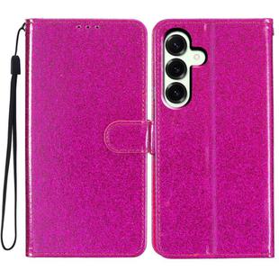 For Samsung Galaxy M36 5G Glitter Powder Flip Leather Phone Case(Rose Red)