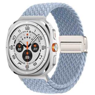 For Samsung Galaxy Watch Ultra / Ultra 2025 xDfind Magnetic Buckle Nylon Braid Loop Watch Band(Light Blue)