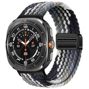 For Samsung Galaxy Watch8 / Watch8 Classic xDfind Magnetic Buckle Nylon Braid Loop Watch Band(Dazzling Black)