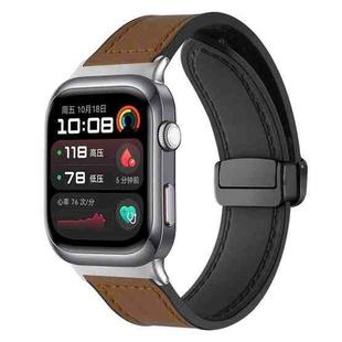 For Huawei Watch D2 xDfind Crazy Horse Pattern Silicone Skin Magnetic Buckle Watch Band(Dark Brown)