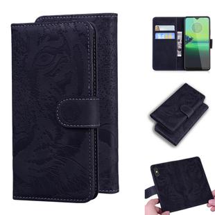 For Motorola Moto G8 Play / One Macro Tiger Embossing Pattern Horizontal Flip Leather Case with Holder & Card Slots & Wallet(Black)