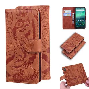 For Nokia 1.3 Tiger Embossing Pattern Horizontal Flip Leather Case with Holder & Card Slots & Wallet(Brown)