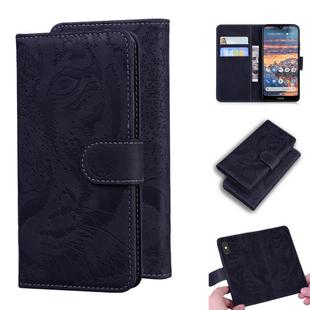 For Nokia 4.2 Tiger Embossing Pattern Horizontal Flip Leather Case with Holder & Card Slots & Wallet(Black)