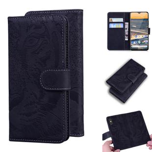 For Nokia 5.3 Tiger Embossing Pattern Horizontal Flip Leather Case with Holder & Card Slots & Wallet(Black)