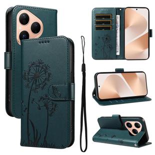 For Huawei Pura 80 5G Dandelion Embossed Pattern Flip Leather Phone Case(Blue)