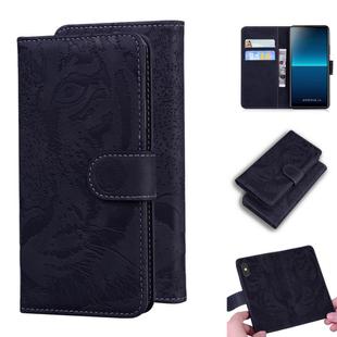 For Sony Xperia L4 Tiger Embossing Pattern Horizontal Flip Leather Case with Holder & Card Slots & Wallet(Black)