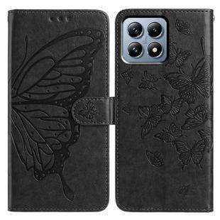For Xiaomi 15T 5G Butterfly Flutter Pattern Embossed Leather Phone Case(Black)