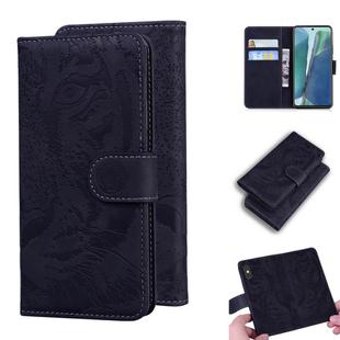 For Samsung Galaxy Note 20 Tiger Embossing Pattern Horizontal Flip Leather Case with Holder & Card Slots & Wallet(Black)