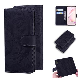 For Samsung Galaxy Note10 Lite / A81 Tiger Embossing Pattern Horizontal Flip Leather Case with Holder & Card Slots & Wallet(Black)