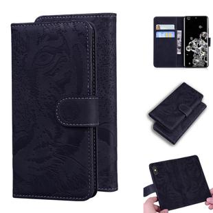 For Samsung Galaxy S20 Ultra Tiger Embossing Pattern Horizontal Flip Leather Case with Holder & Card Slots & Wallet(Black)