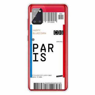 For Samsung Galaxy A31 Boarding Pass Series TPU Phone Protective Case(Paris)