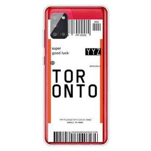 For Samsung Galaxy A31 Boarding Pass Series TPU Phone Protective Case(Toronto)