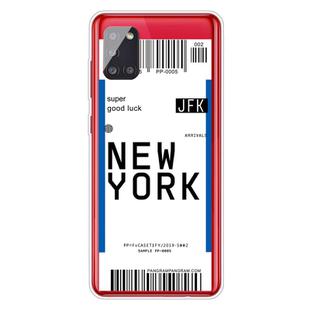 For Samsung Galaxy A51 5G Boarding Pass Series TPU Phone Protective Case(New York)