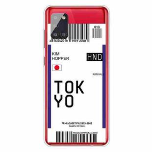 For Samsung Galaxy A71 5G Boarding Pass Series TPU Phone Protective Case(Flag Tokyo)