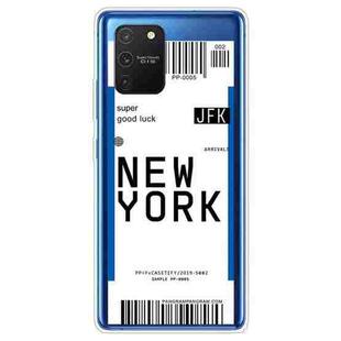 For Samsung Galaxy A91 Boarding Pass Series TPU Phone Protective Case(New York)