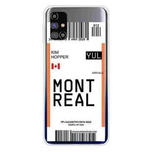 For Samsung Galaxy M31s Boarding Pass Series TPU Phone Protective Case(Montreal)
