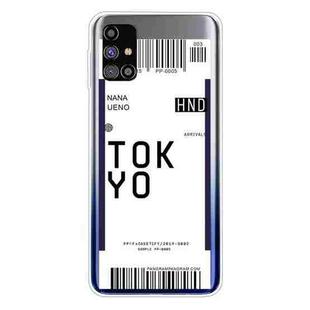 For Samsung Galaxy M31s Boarding Pass Series TPU Phone Protective Case(Tokyo)