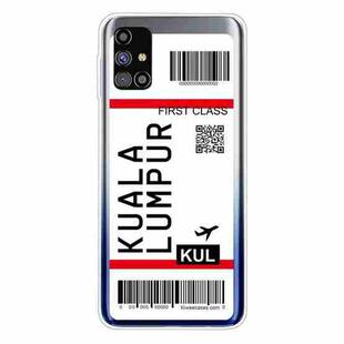 For Samsung Galaxy M31s Boarding Pass Series TPU Phone Protective Case(Kuala Lumpur)