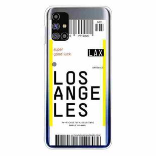 For Samsung Galaxy M31s Boarding Pass Series TPU Phone Protective Case(Los Angeles)