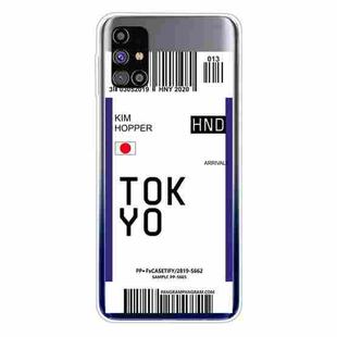 For Samsung Galaxy M51 Boarding Pass Series TPU Phone Protective Case(Flag Tokyo)