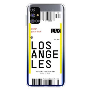 For Samsung Galaxy M51 Boarding Pass Series TPU Phone Protective Case(Los Angeles)