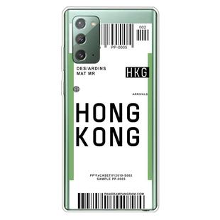 For Samsung Galaxy Note 20 Boarding Pass Series TPU Phone Protective Case(Hong Kong)