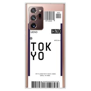 For Samsung Galaxy Note 20 Ultra Boarding Pass Series TPU Phone Protective Case(Tokyo)