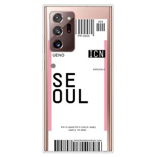 For Samsung Galaxy Note 20 Ultra Boarding Pass Series TPU Phone Protective Case(Seoul)